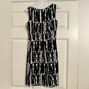 Milly black and white sleeveless dress size 2
